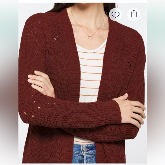 Love Ellie Anna Pointelle Detail Cardigan Sweater - Picture 5 of 10